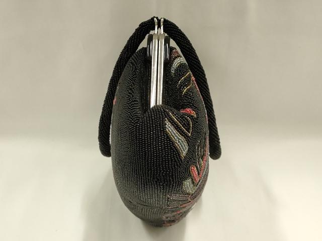 平和屋着物●和装小物　和装バッグ　ハンドバッグ　ビーズバッグ　更紗花文　逸品　AABH6759ay