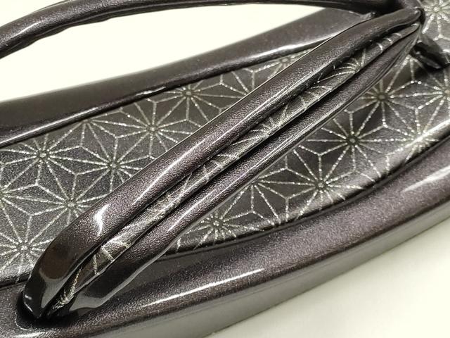 平和屋着物●和装小物　和装草履　麻の葉模様　LLサイズ　逸品　未使用　AABH6765ay