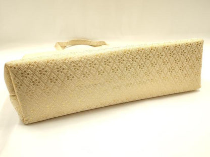 平和屋着物▼和装小物 和装バッグ ハンドバッグ トートバッグ 斜め格子 舞花 金糸 逸品 AABH6768ay