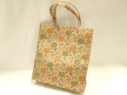 平和屋着物▼和装小物 和装バッグ ハンドバッグ トートバッグ 更紗花文 逸品 AABH6769ay
