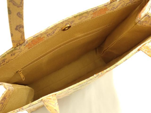 平和屋着物▼和装小物 和装バッグ ハンドバッグ トートバッグ 更紗花文 逸品 AABH6769ay