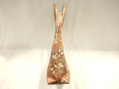 平和屋着物▼和装小物 和装バッグ ハンドバッグ トートバッグ 花丸文 金糸 逸品 AABH6772ay