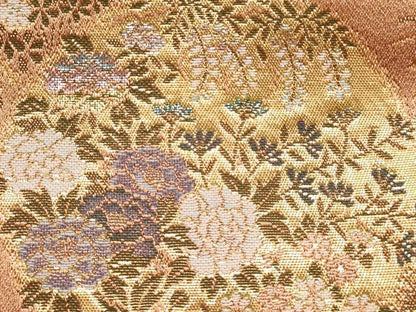 平和屋着物▼和装小物 和装バッグ ハンドバッグ トートバッグ 花丸文 金糸 逸品 AABH6772ay