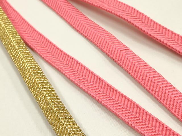 平和屋着物○和装小物 帯締め・帯揚げセット 笹浪組 吉祥花地紋 金糸