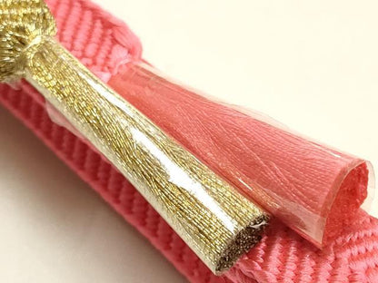 平和屋着物●和装小物　帯締め・帯揚げセット　笹浪組　吉祥花地紋　金糸　正絹　逸品　未使用　AABH6785ay