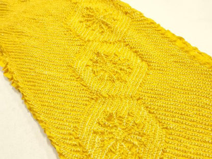 平和屋着物●和装小物　帯締め・帯揚げセット　平組　柄絞り　花亀甲繋ぎ　逸品　未使用　AABH6787ay