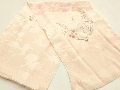 平和屋着物●和装小物　帯締め・帯揚げセット　千晃　平組　枝花文　金彩　逸品　未使用　AABH6789ay