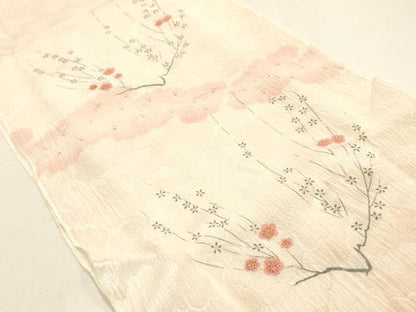 平和屋着物●和装小物　帯締め・帯揚げセット　千晃　平組　枝花文　金彩　逸品　未使用　AABH6789ay