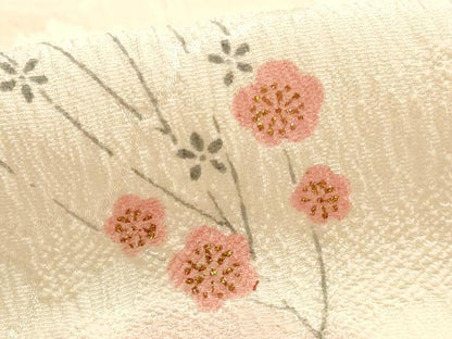 平和屋着物●和装小物　帯締め・帯揚げセット　千晃　平組　枝花文　金彩　逸品　未使用　AABH6789ay