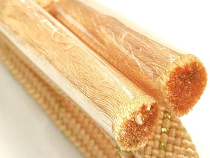 平和屋着物●和装小物　帯締め・帯揚げセット　破れ色紙花地紋　金糸　暈し　逸品　未使用　AABH6791ay