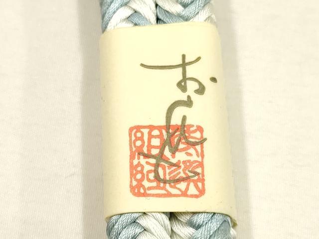 平和屋着物●和装小物　帯締め・帯揚げセット　翠嵐工房　奈良組　花唐草文　縫取ちりめん　正絹　逸品　未使用　AABH6794ay