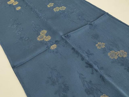 平和屋着物●和装小物　帯締め・帯揚げセット　笹浪組　枝垂れ花文　桧垣地紋　金糸　健勝苑扱い　逸品　未使用　AABH6797ay