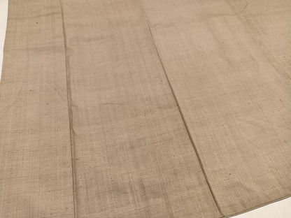 平和屋着物●結城紬　色無地　枯色　正絹　逸品　AABH6807ph