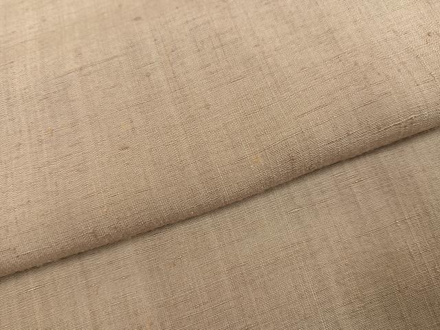 平和屋着物●結城紬　色無地　枯色　正絹　逸品　AABH6807ph