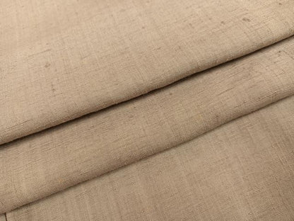 平和屋着物●結城紬　色無地　枯色　正絹　逸品　AABH6807ph