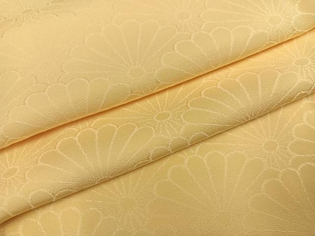 平和屋着物●上質な色無地　花青海波地紋　蜂蜜色　正絹　逸品　未使用　AABH6809ph