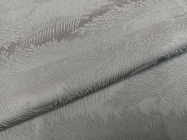平和屋着物●上質な色無地　草花地紋　素鼠色　正絹　逸品　未使用　AABH6811ph