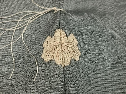平和屋着物●上質な色無地　草花地紋　素鼠色　正絹　逸品　未使用　AABH6811ph
