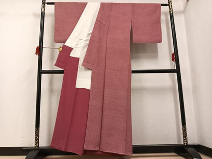 平和屋着物●江戸小紋　鮫小紋柄　反端付き　正絹　逸品　AABH6812ph