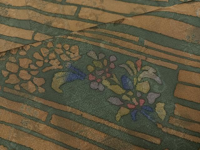 平和屋着物●上質な小紋　ろうけつ染め　草花文　正絹　逸品　AABH6814ph 平和屋着物○上質な小紋 ろうけつ染め 草花文 正絹 逸品 AABH6814phの