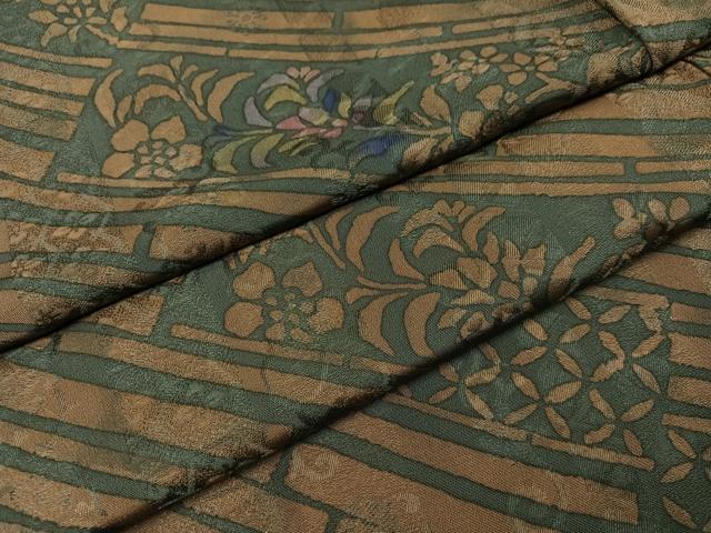 平和屋着物●上質な小紋　ろうけつ染め　草花文　正絹　逸品　AABH6814ph 平和屋着物○上質な小紋 ろうけつ染め 草花文 正絹 逸品 AABH6814ph