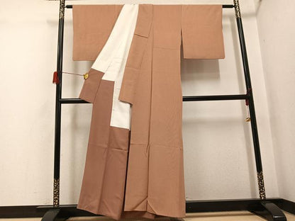 平和屋着物●上質な小紋　間道　正絹　逸品　AABH6823ph