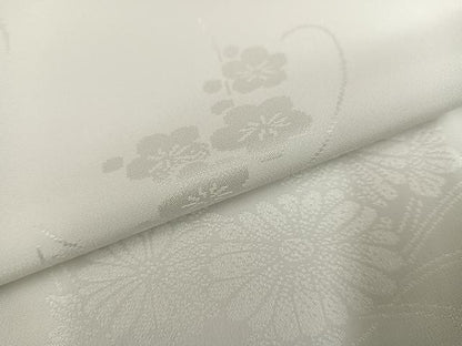 平和屋着物●長襦袢　無双仕立て　花地紋　正絹　逸品　AABH6830ph