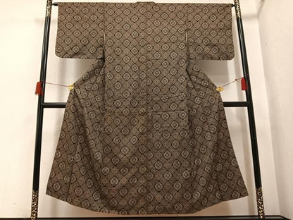 平和屋着物●本場大島紬　龍郷絣　正絹　逸品　AABH6831ph
