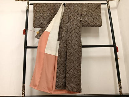 平和屋着物●本場大島紬　龍郷絣　正絹　逸品　AABH6831ph