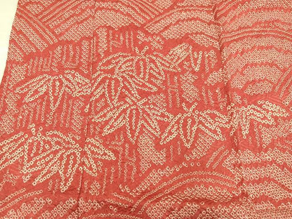 平和屋着物●豪華振袖　絞り　立波笹文　正絹　逸品　AABH6832ph