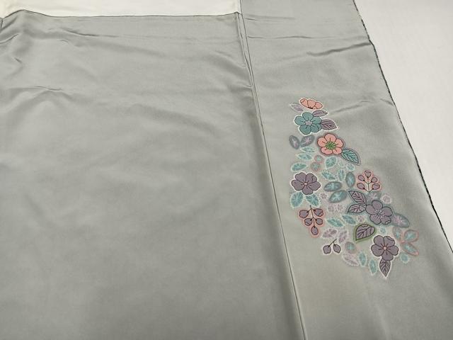 平和屋着物●訪問着　絞り　辻が花　暈し染め　銀通し地　正絹　逸品　未使用　AABH6833ph