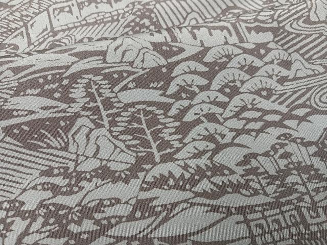 平和屋着物●上質な小紋　風景草木文　正絹　逸品　AABH6834ph