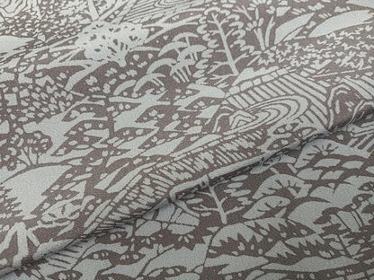 平和屋着物●上質な小紋　風景草木文　正絹　逸品　AABH6834ph