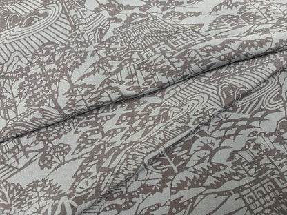 平和屋着物●上質な小紋　風景草木文　正絹　逸品　AABH6834ph