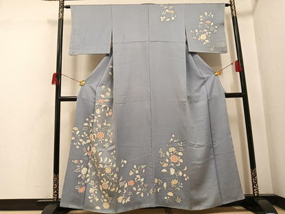 平和屋着物●訪問着　更紗唐草文　正絹　逸品　AABH6837ph