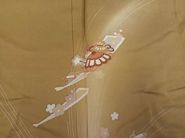 平和屋着物●訪問着　友禅　駒刺繍　花宝尽くし　正絹　逸品　未使用　AABH6838ph