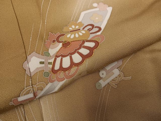 平和屋着物●訪問着　友禅　駒刺繍　花宝尽くし　正絹　逸品　未使用　AABH6838ph