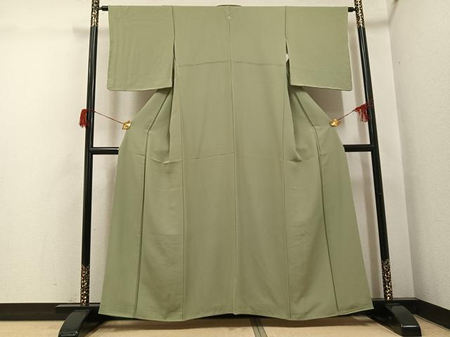 平和屋着物●上質な色無地　黄海松茶色　正絹　逸品　未使用　AABH6839ph 平和屋着物○上質な色無地 黄海松茶色 正絹 逸品 未使用 AABH6839ph