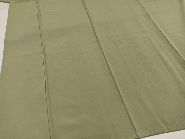 平和屋着物●上質な色無地　黄海松茶色　正絹　逸品　未使用　AABH6839ph 平和屋着物○上質な色無地 黄海松茶色 正絹 逸品 未使用 AABH6839ph