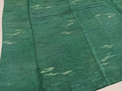 平和屋着物●幻の絹　黄金糸　京妃人　小島利造　お召　豊幡雲　丹後ちりめん　反端付き　正絹　逸品　未使用　AABH6844ph