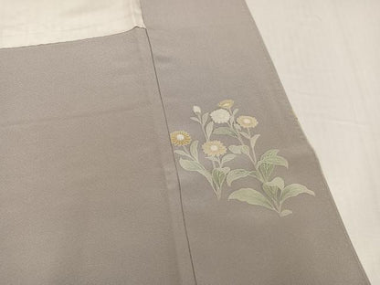 平和屋着物●訪問着　友禅　草花文　暈し染め　正絹　逸品　AABH6845ph