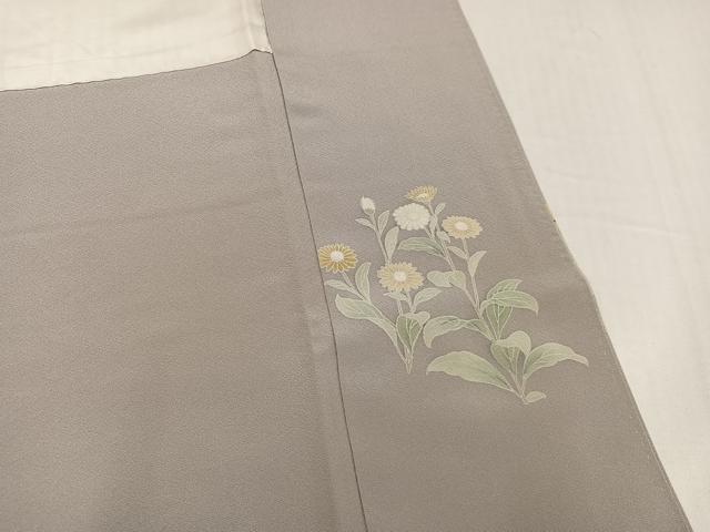 平和屋着物●訪問着　友禅　草花文　暈し染め　正絹　逸品　AABH6845ph