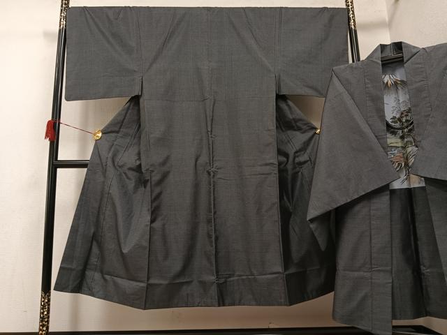 平和屋着物●男性　本場大島紬　アンサンブル　100亀甲　総詰め　正絹　逸品　AABH6851ph