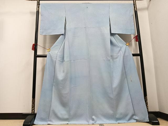 平和屋着物●上質な小紋　作家物　花地紋　暈し染め　正絹　逸品　未使用　AABH6853ph