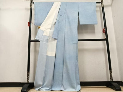 平和屋着物●上質な小紋　作家物　花地紋　暈し染め　正絹　逸品　未使用　AABH6853ph