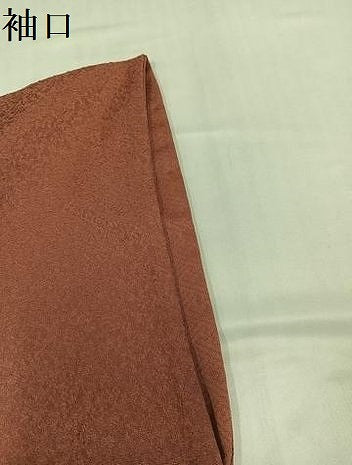 平和屋着物●上質な色無地　洗朱色　正絹　逸品　AABH6854ph