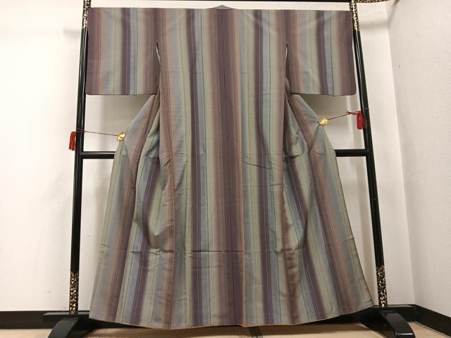 平和屋着物●上質な紬　亀甲間道　正絹　逸品　AABH6855ph 平和屋着物○上質な紬 亀甲間道 正絹 逸品 AABH6855phの通販 by 平和屋