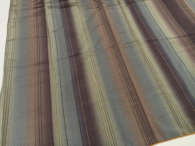 平和屋着物○上質な紬 亀甲間道 正絹 逸品 AABH6855ph