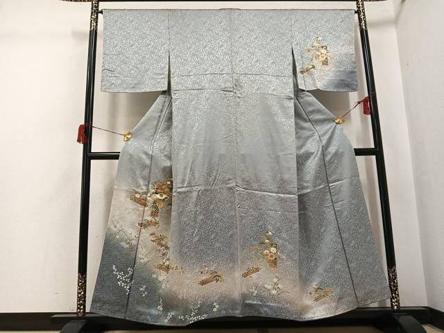 平和屋着物●訪問着　花筏　暈し染め　金銀彩　正絹　逸品　AABH6857ph 平和屋着物○訪問着 花筏 暈し染め 金銀彩 正絹 逸品 AABH6857ph