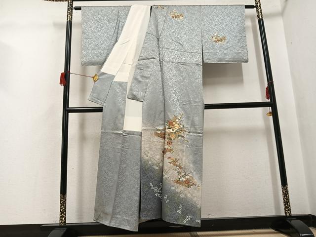 平和屋着物●訪問着　花筏　暈し染め　金銀彩　正絹　逸品　AABH6857ph 平和屋着物○訪問着 花筏 暈し染め 金銀彩 正絹 逸品 AABH6857ph